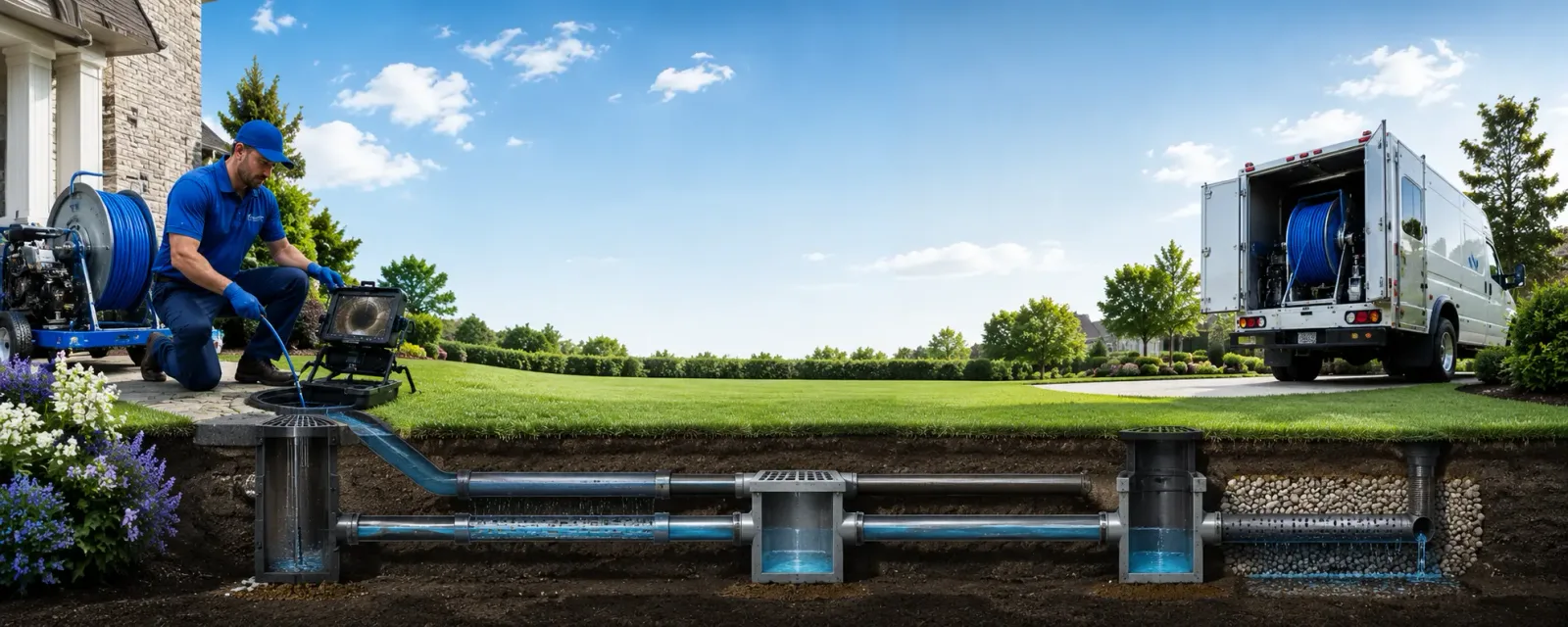 Outdoor drain cleaning information for Ratcliff, TX